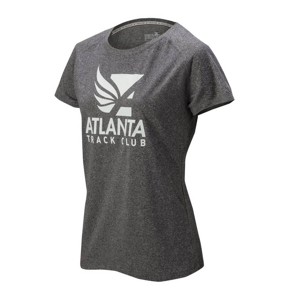 Damske Tričko Mizuno Atlanta Track Club Inspire 2.0 Bezecke Tmavo Siva Vypredaj MEXJ53468